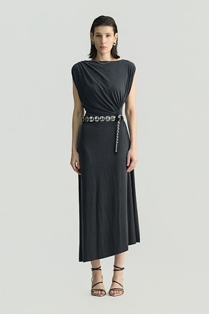 KEALLEE 드레이프 소프트 저지 드레스