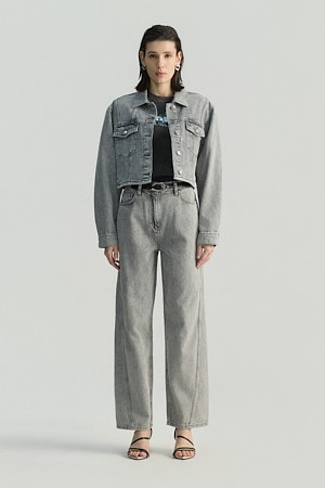 ECOSMESPE 숏 트러커 데님 자켓