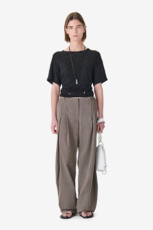 SORENZA 리넨 랩 티셔츠