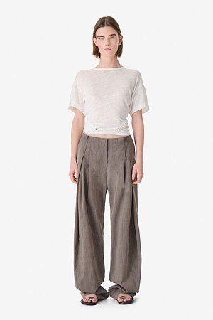 SORENZA 리넨 랩 티셔츠