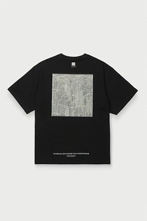 질감 아트웍 반팔 티셔츠