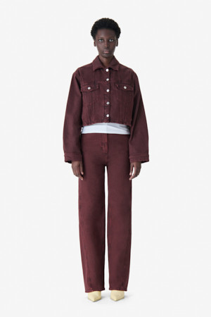 ELYJAH 커브 씸 데님 와이드 팬츠