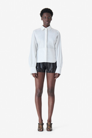 JANINE 슬림 버튼 셔츠 