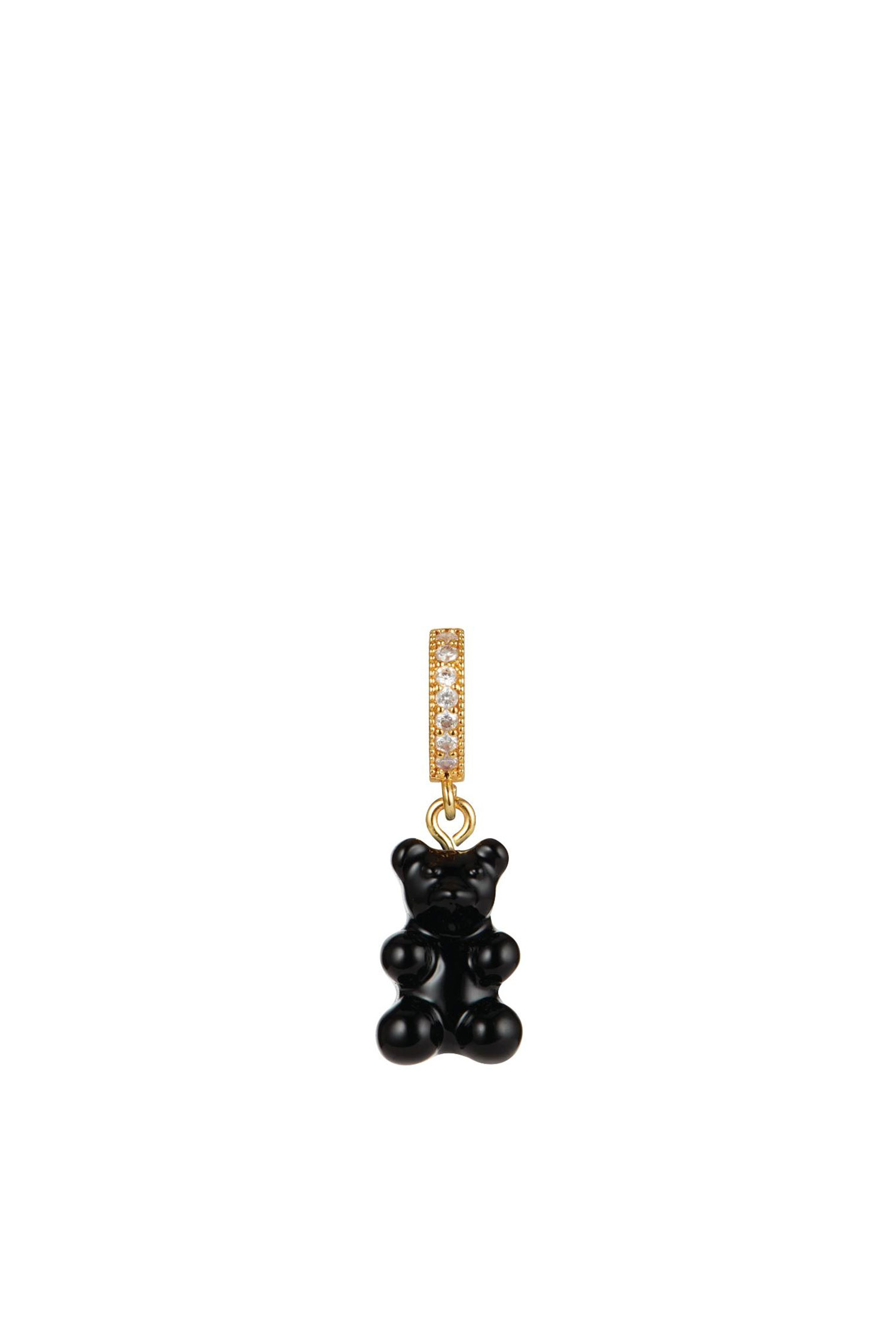 CRYSTAL HAZE - 기타쥬얼리 - [CRYSTAL HAZE] Nostalgia bear Pave connector - Black (Gold)