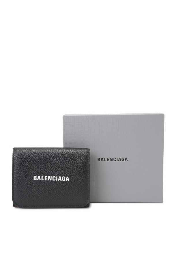 BALENCIAGA - 반지갑 - [BALENCIAGA] 트리폴드 반지갑 블랙 - 655622 1IZIM 1090 BLACK