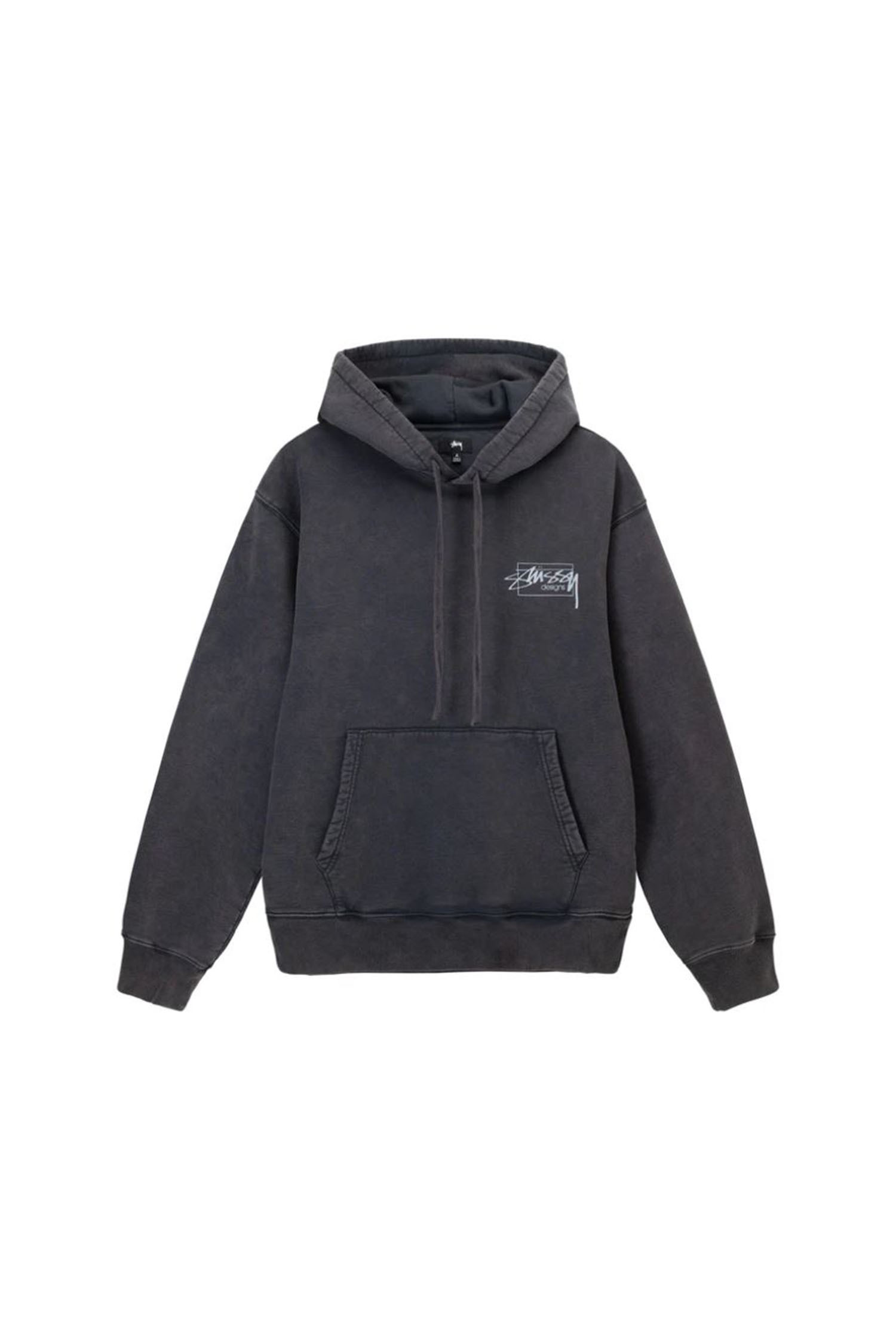 [STUSSY] 다이드 스투시 디자인 후드 블랙 - 118485 BLACK