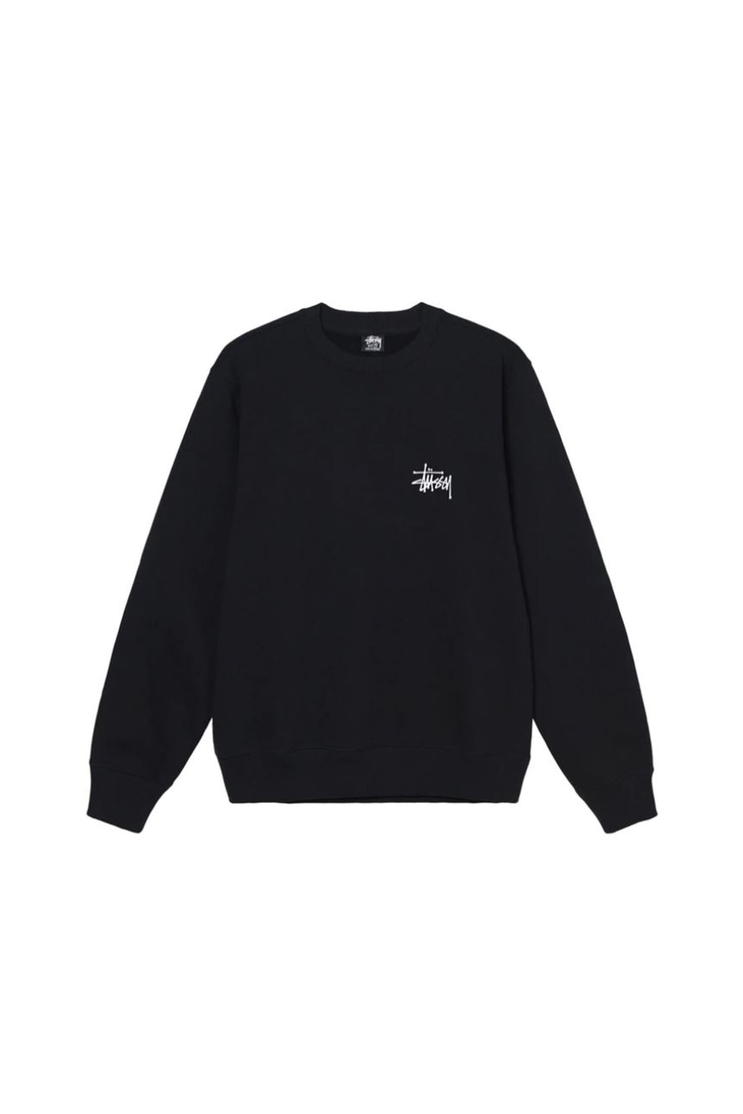 [STUSSY] 베이직 스투시 크루 블랙 - 1914762 BLACK