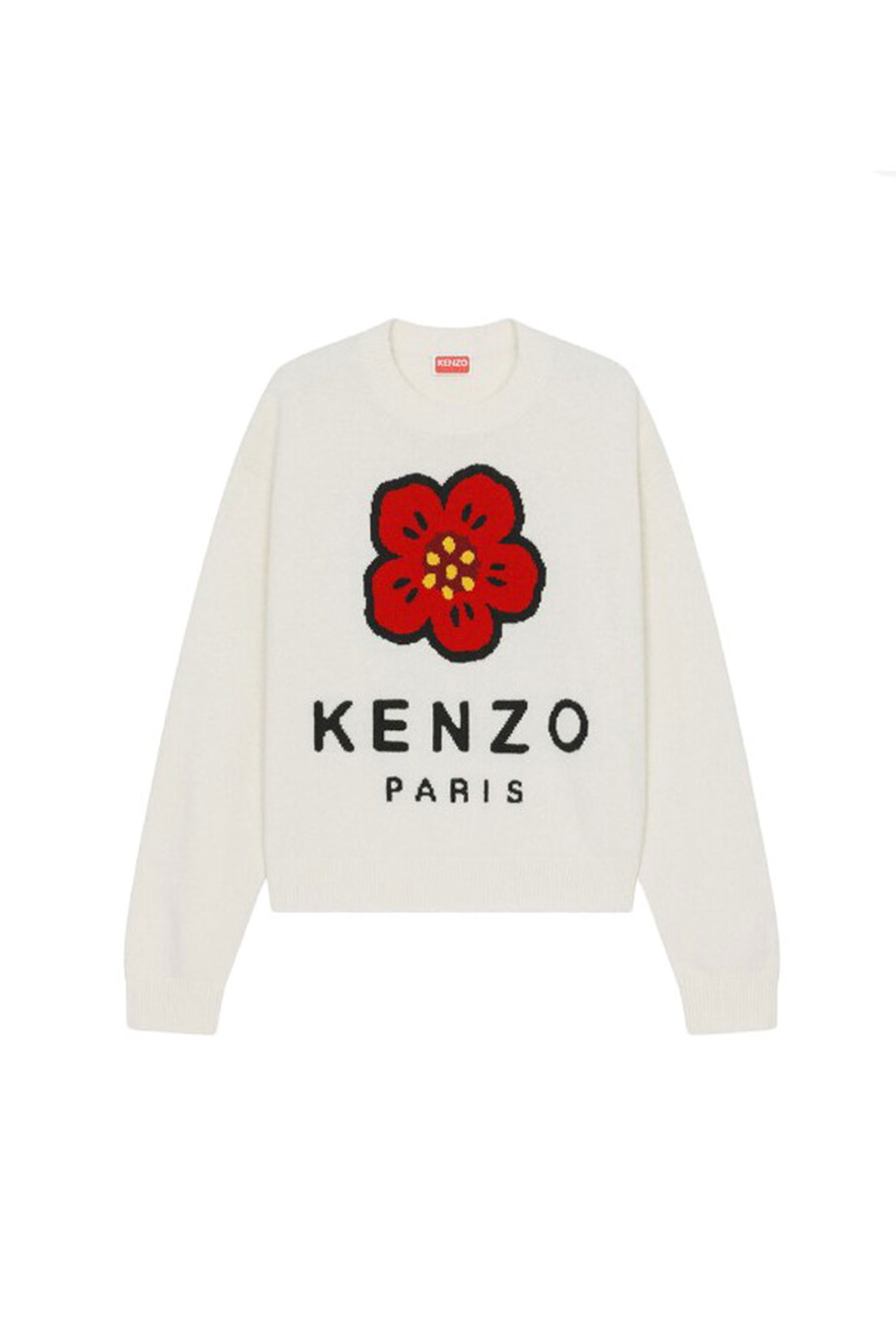 [KENZO] 보케 플라워 메리노 울 스웨터 오프 화이트 - FC62PU3443LD 02 OFF WHITE