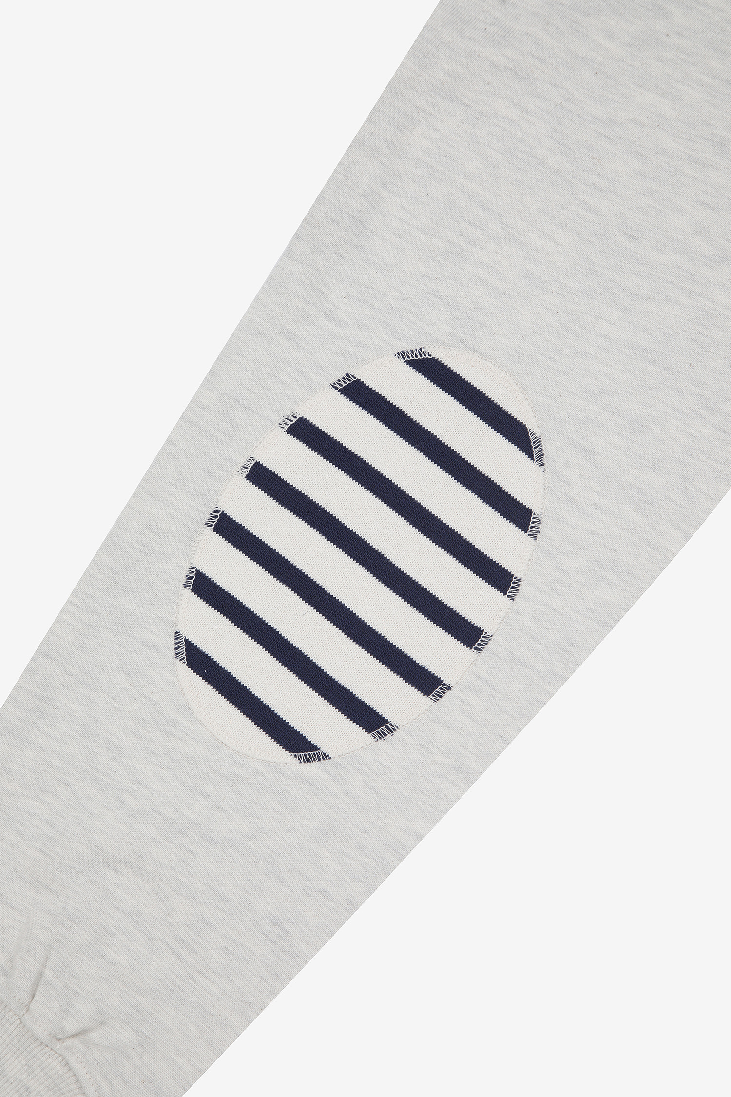 [Saint James] Bon Bon Stripe Elbow Patches (OTM) Oatmeal_LAVENHAM