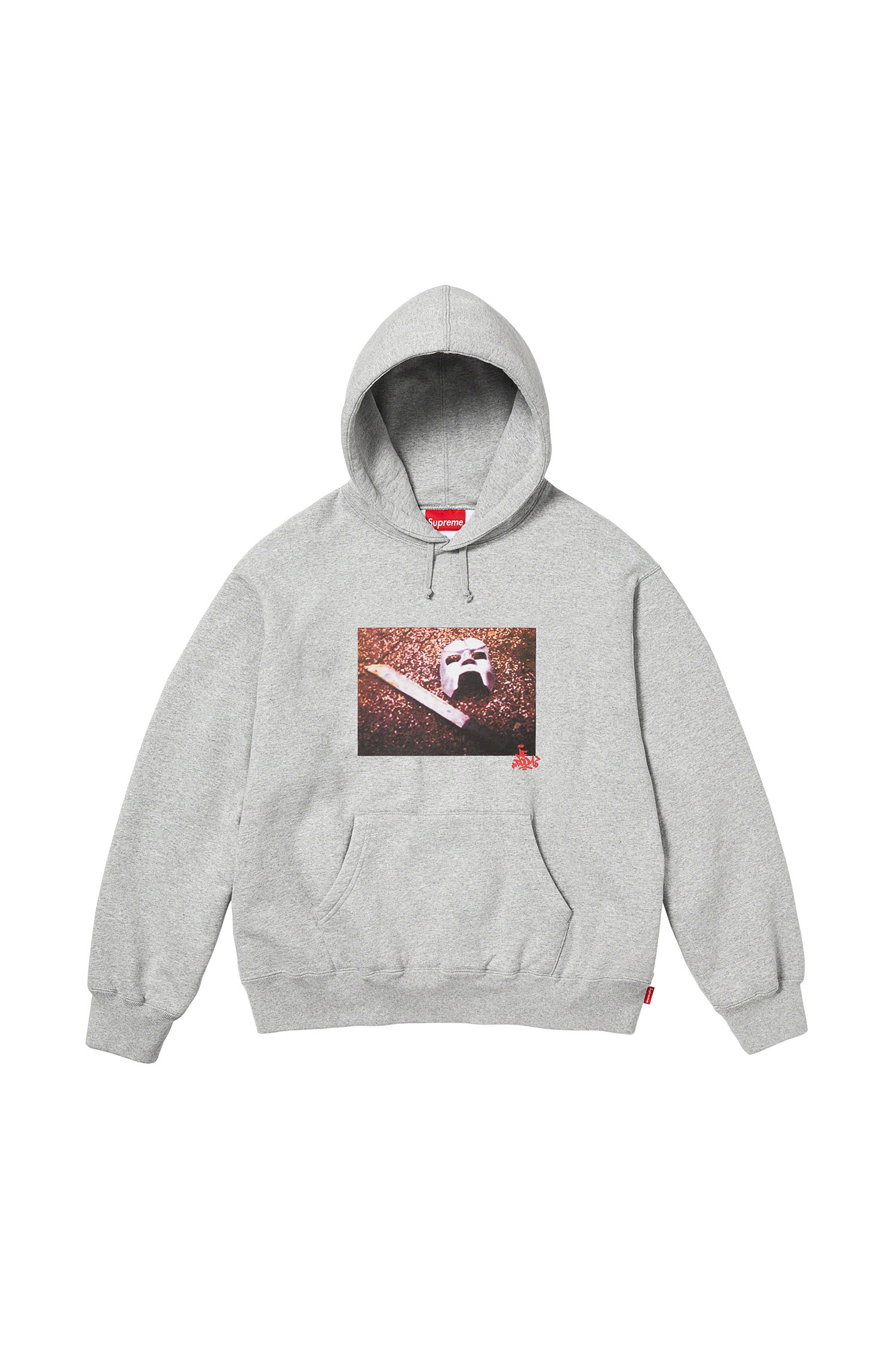 SUPREME] MF DOOM HOODED SWEATSHIRT - HEATHER GREY_SUPREME