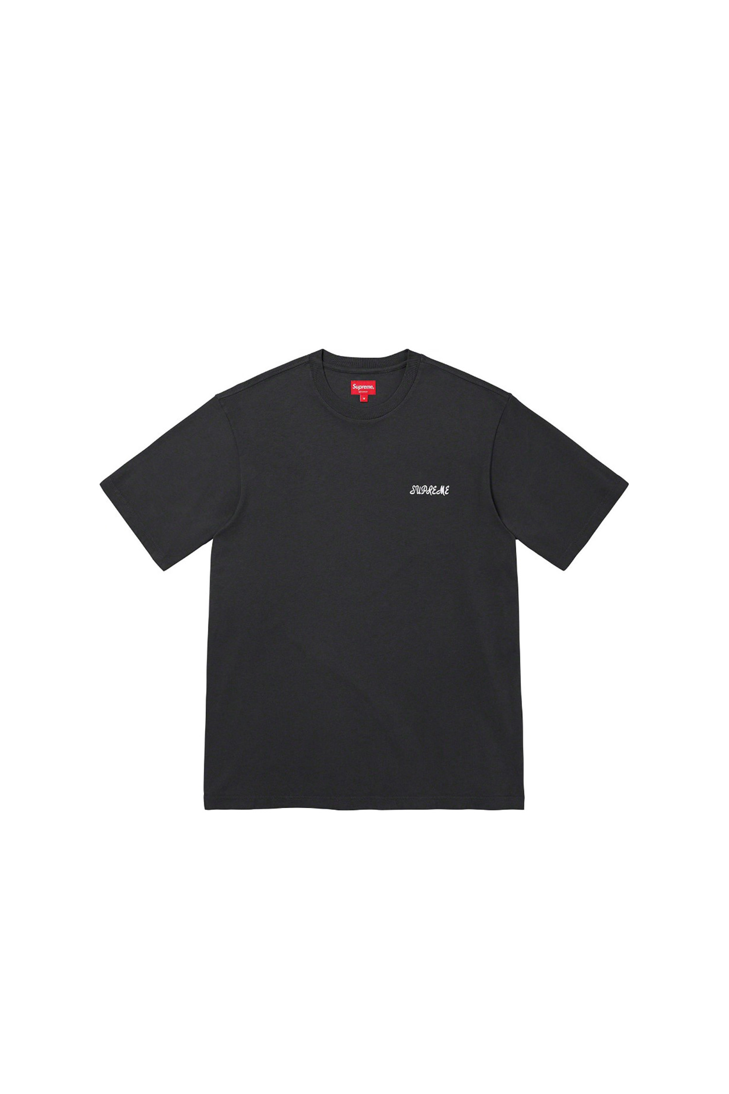 SUPREME] Washed Script S/S Top - BLACK_SUPREME