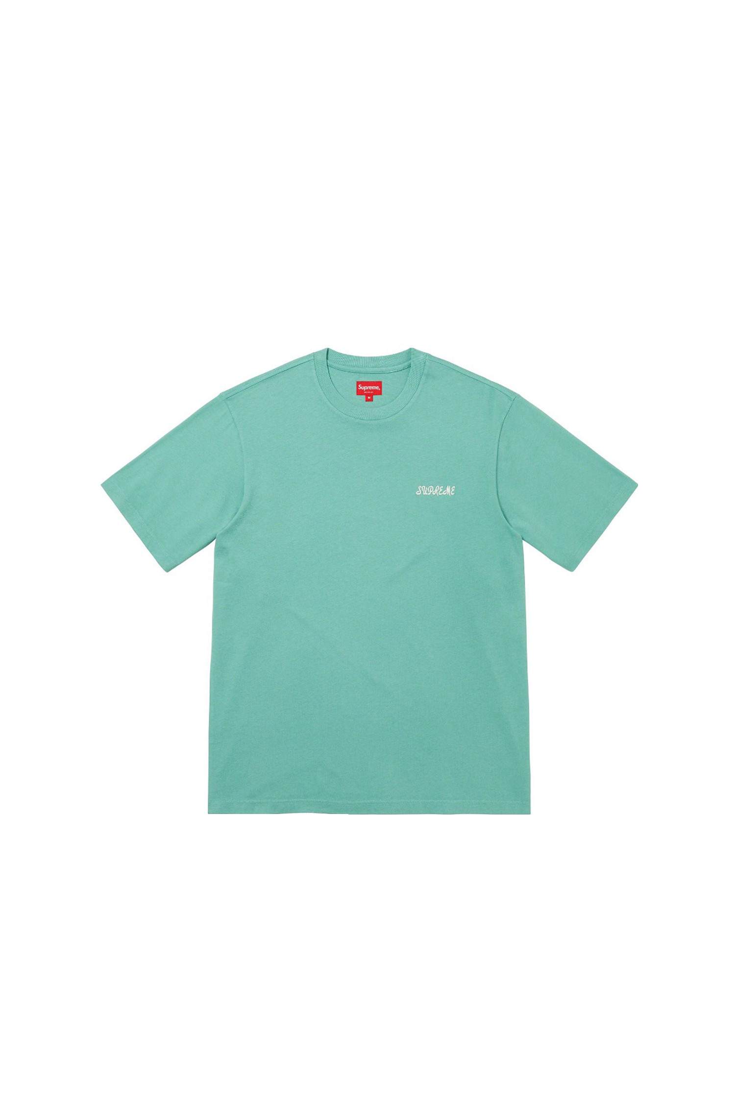 SUPREME] Washed Script S/S Top - SAGE_SUPREME