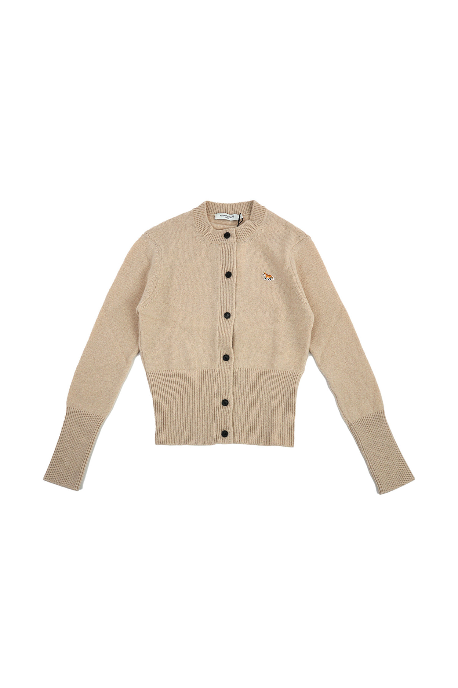 MAISON KITSUNE] WOMEN BABY FOX PATCH R-NECK FITTED CARDIGAN