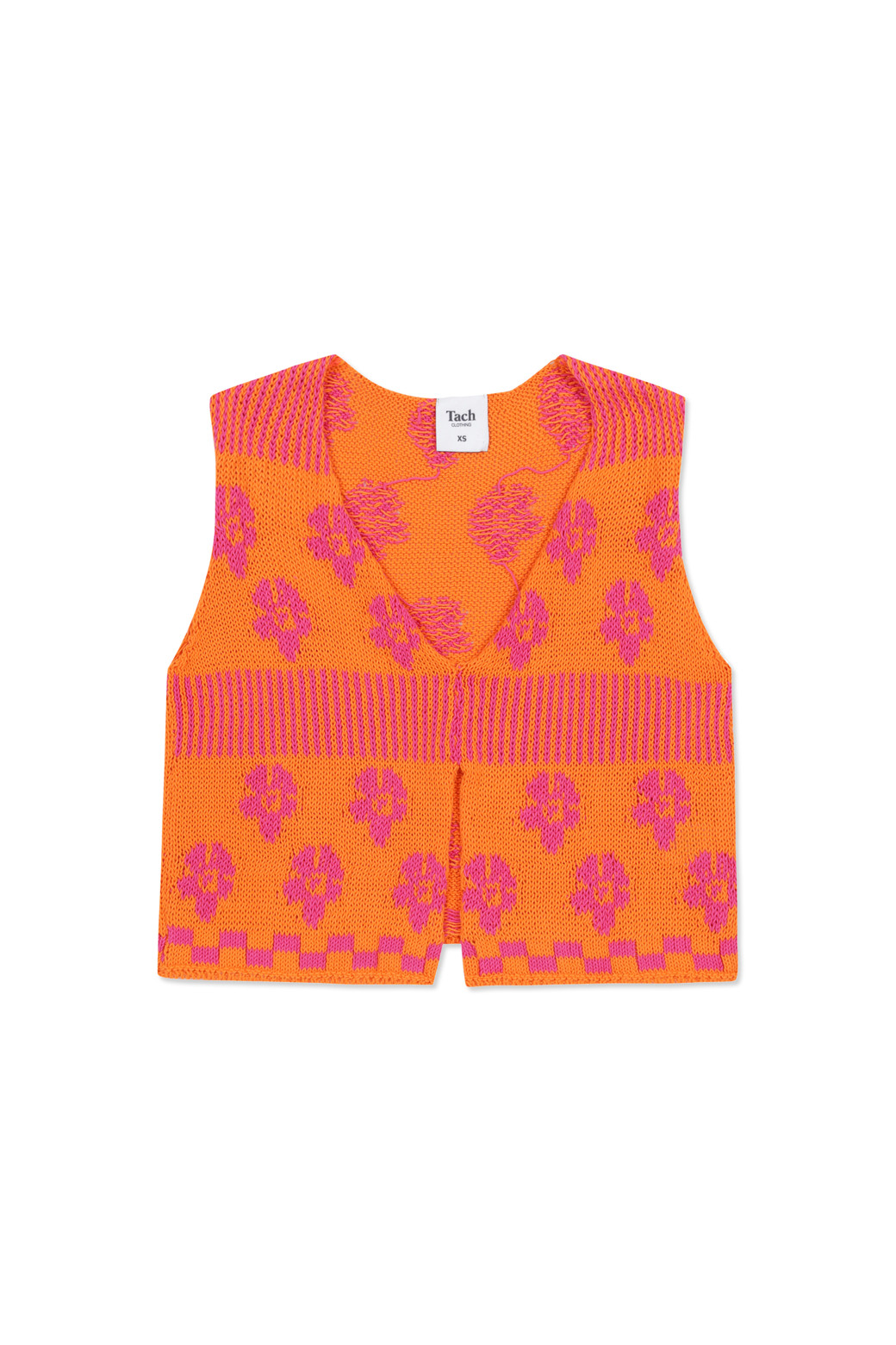 [TACH] LorezaKnit Top Orange & Magenta_TACH