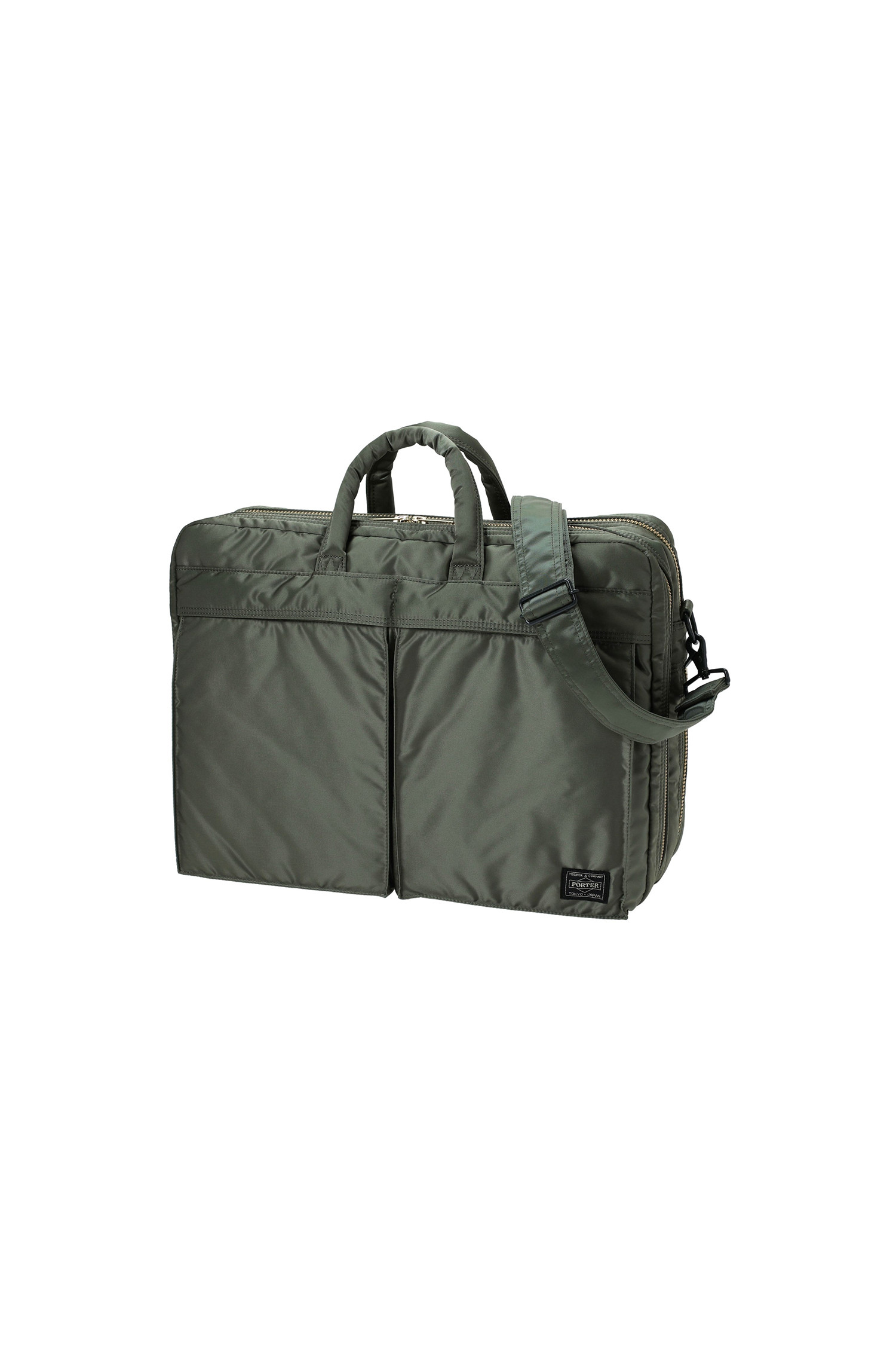 PORTER] TANKER 2WAY BRIEFCASE 622-77136 SAGE GREEN_PORTER YOSHIDA