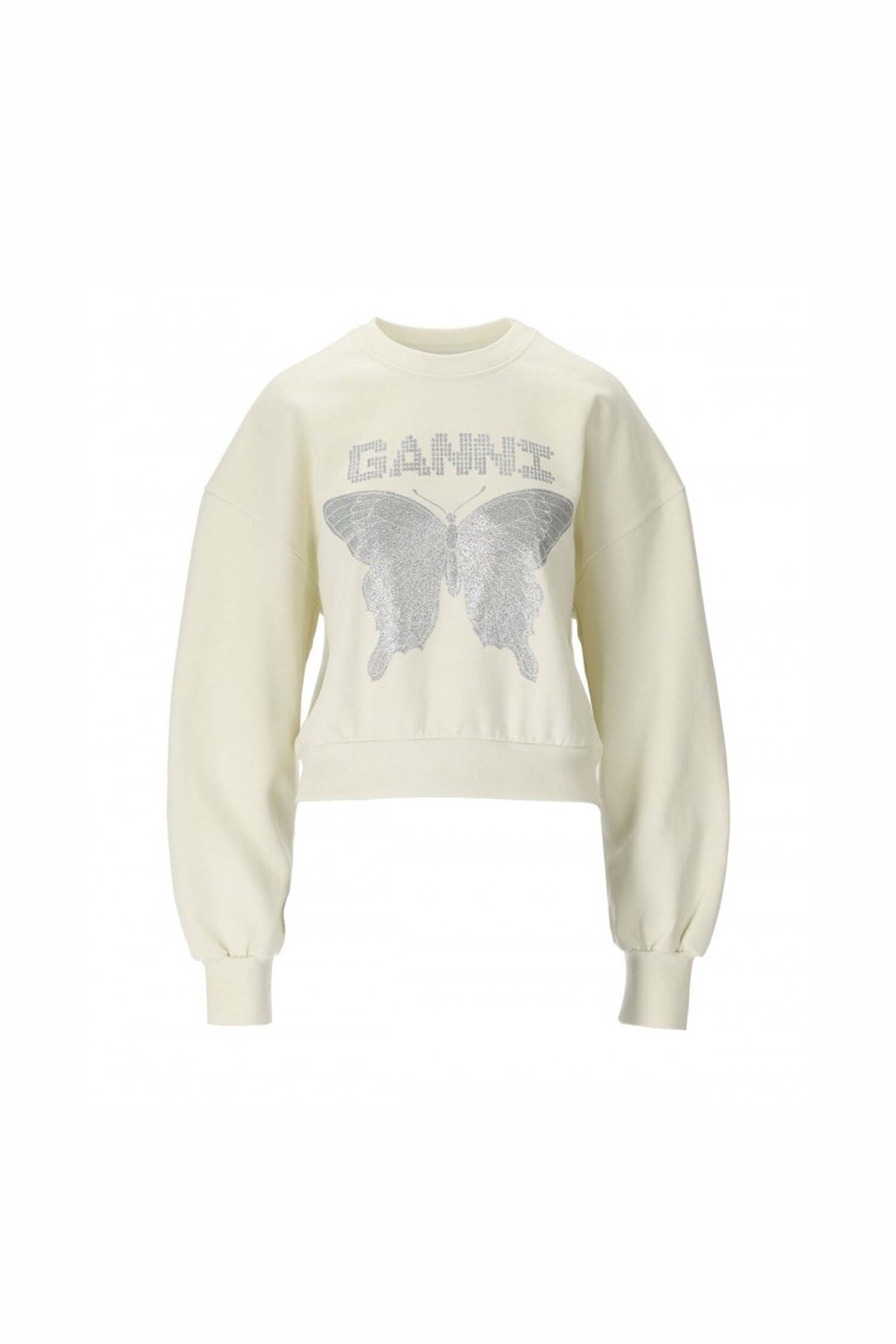 GANNI] Isoli Butterfly Sweatshirt T3365 Egret 135_GANNI