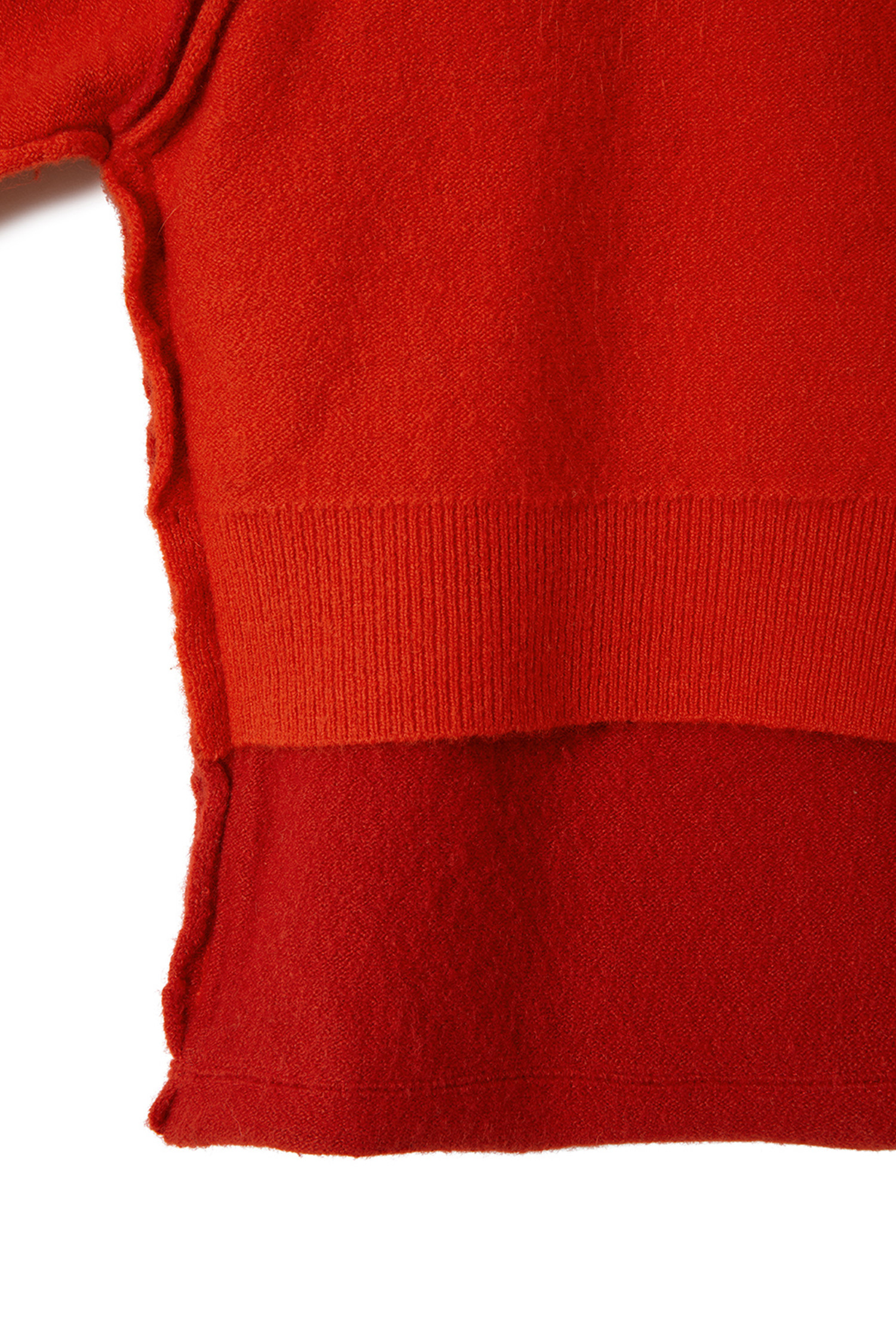 PERVERZE] Stitching Double Cardigan - Red_PERVERZE