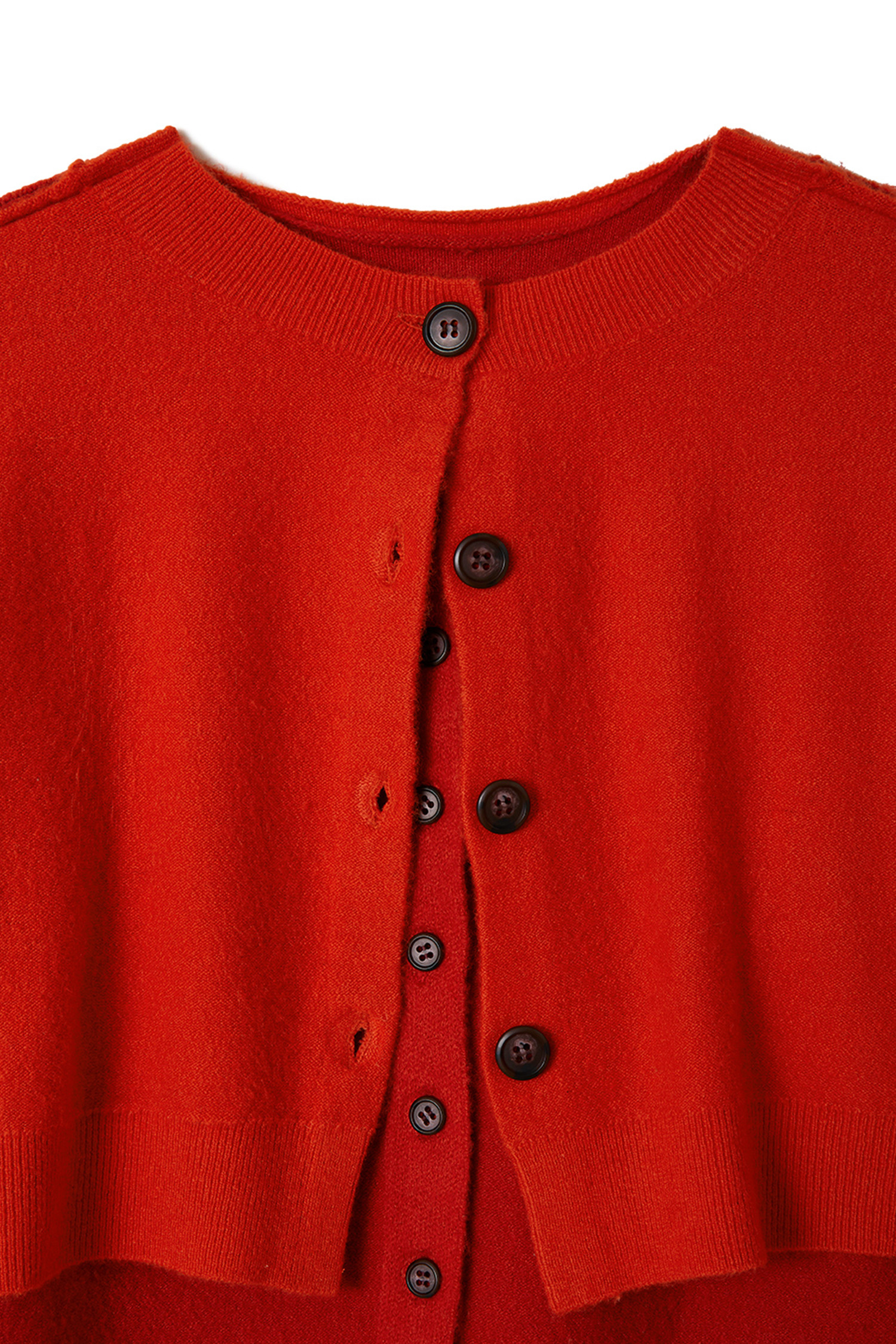 PERVERZE] Stitching Double Cardigan - Red_PERVERZE