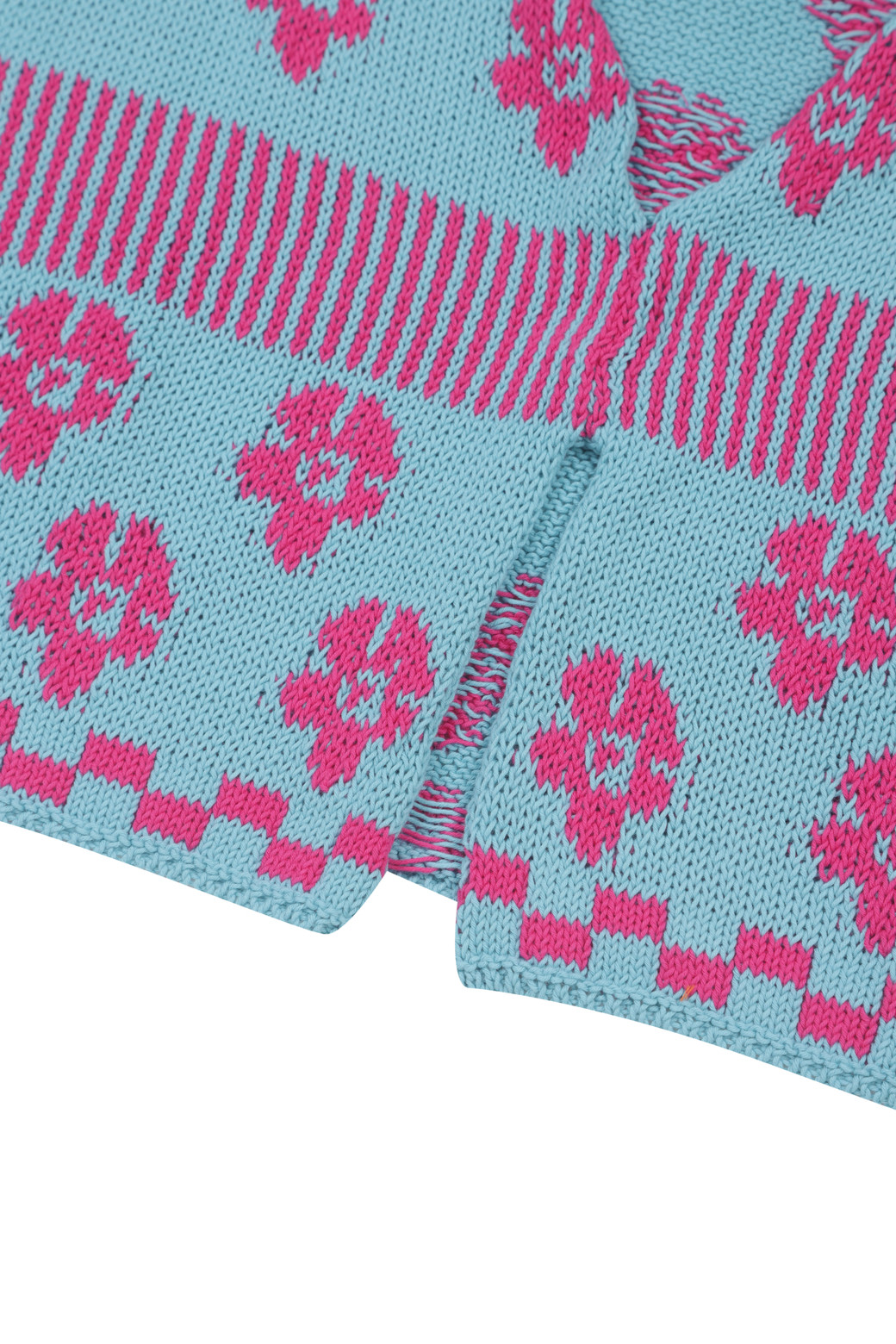 [TACH] LorezaKnit Top Aqua Blue & Magenta_TACH