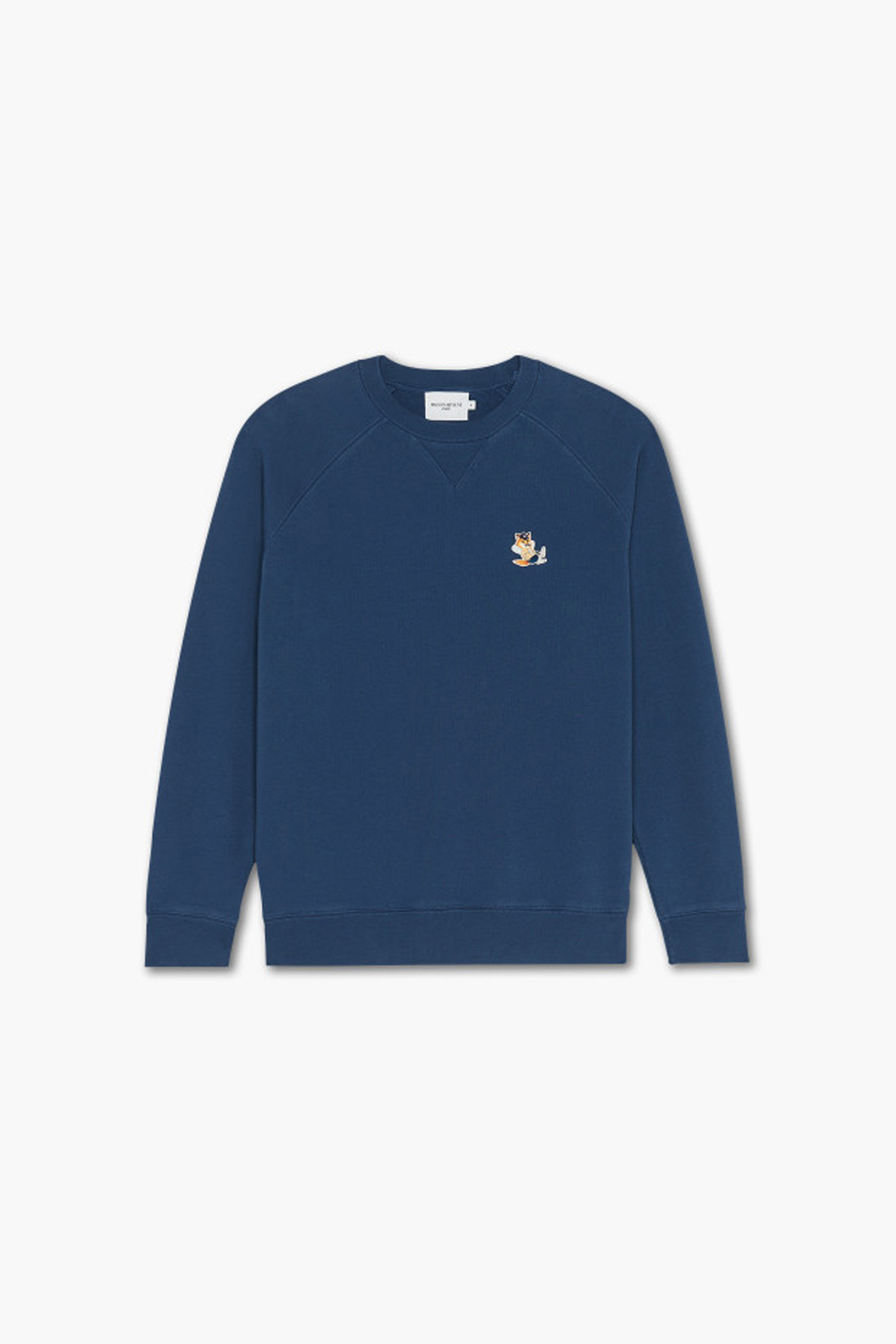 MAISON KITSUNE - 스웻셔츠 - [MAISON KITSUNE] DRESSED FOX PATCH CLASSIC SWEATSHIRT - BLUE DENIM