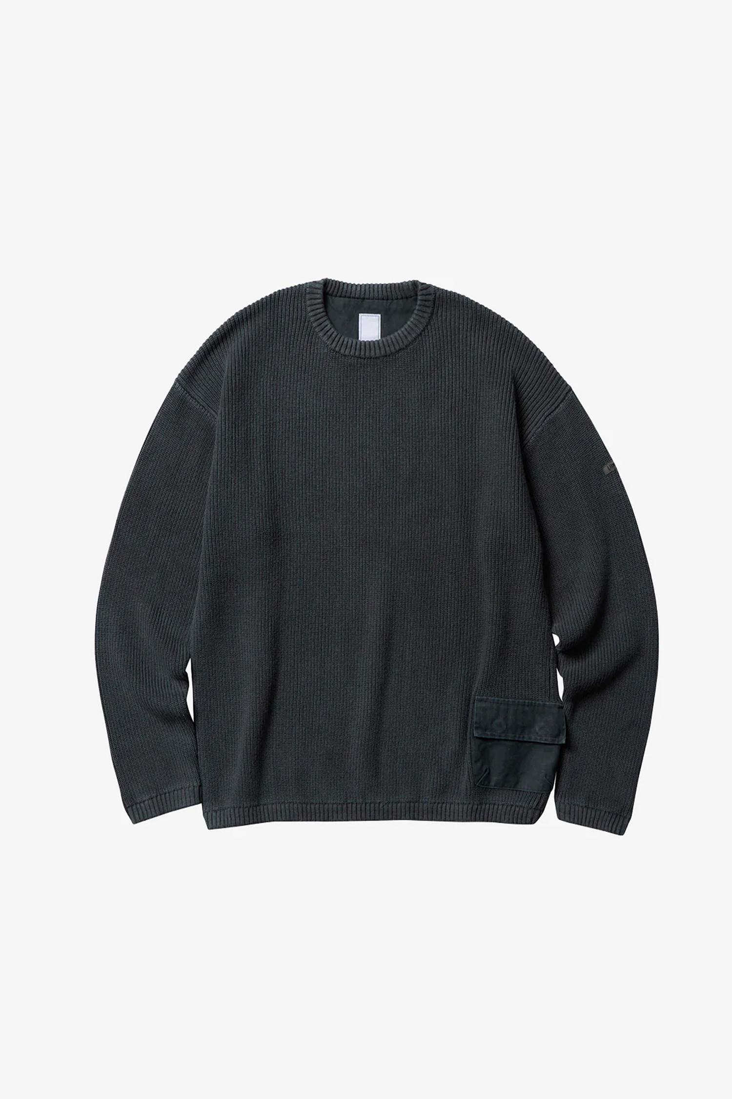 LIBERAIDERS - 스웨터 - [LIBERAIDERS] GARMENT DYED COTTON KNIT CREWNECK - OLIVE