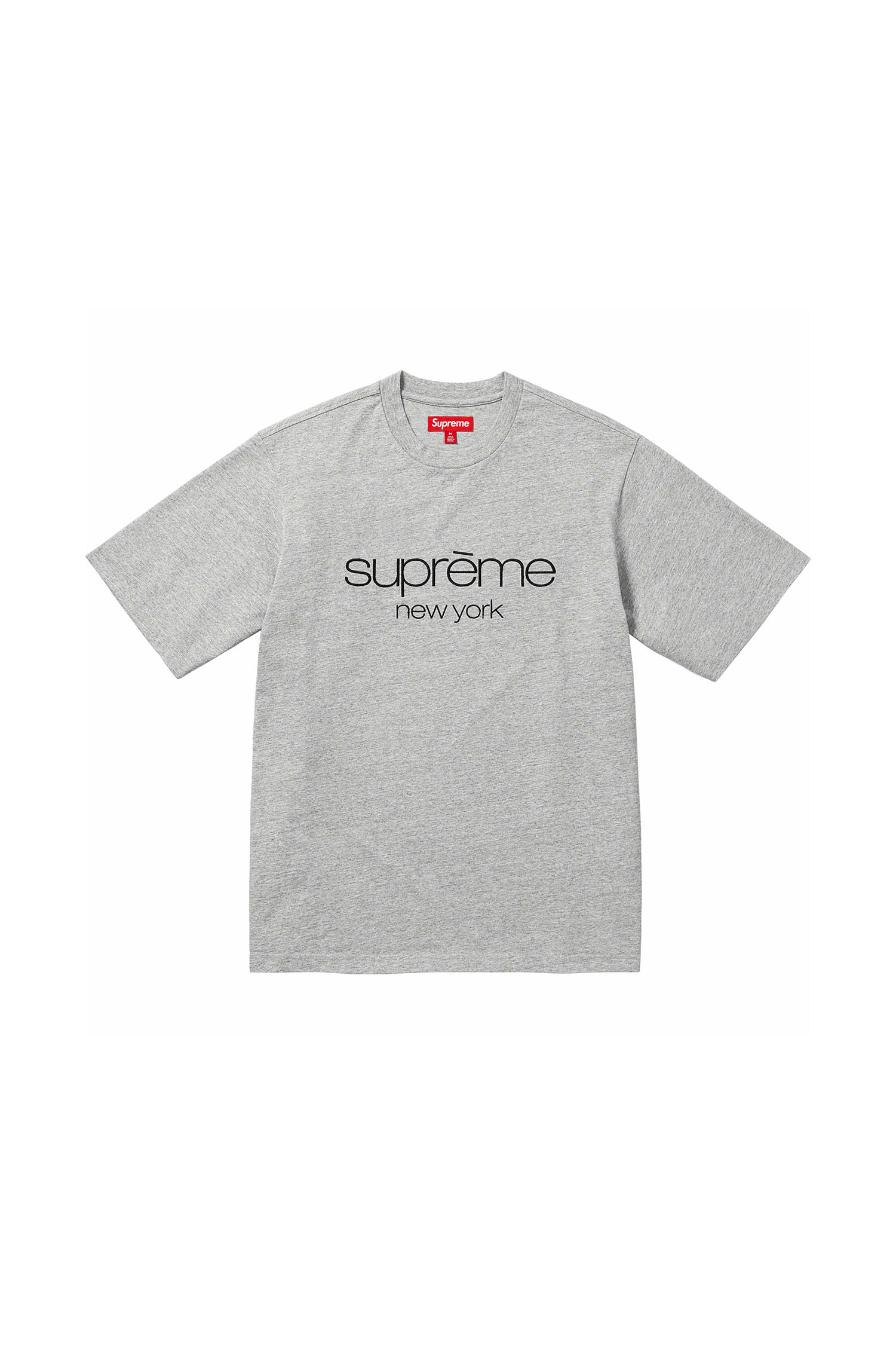 SUPREME - 반팔티셔츠 - [SUPREME] CLASSIC LOGO S/S TOP - HEATHER GREY