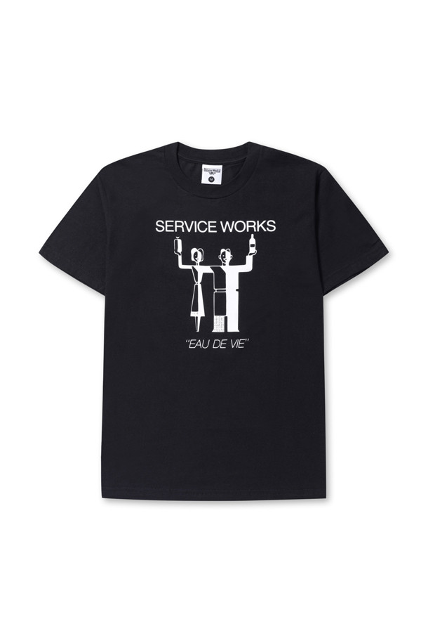 Service Works - 긴팔티셔츠 - [Service Works] Eau De Vie Tee - Black SW-SS23-1035