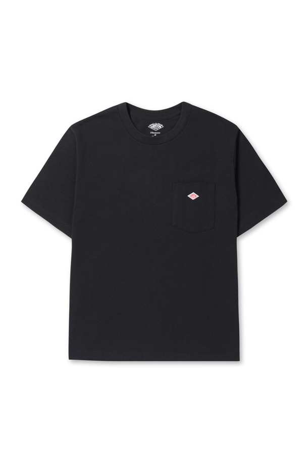 DANTON - 반팔티셔츠 - [DANTON] SHORT SLEEVE POCKET T-SHIRT DT-C0198 TBC BLACK