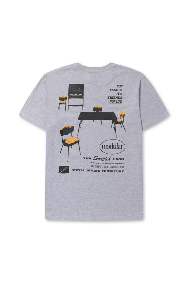 Service Works - 반팔티셔츠 - [Service Works] Dining Set Tee - Heather SW-SS23-1037