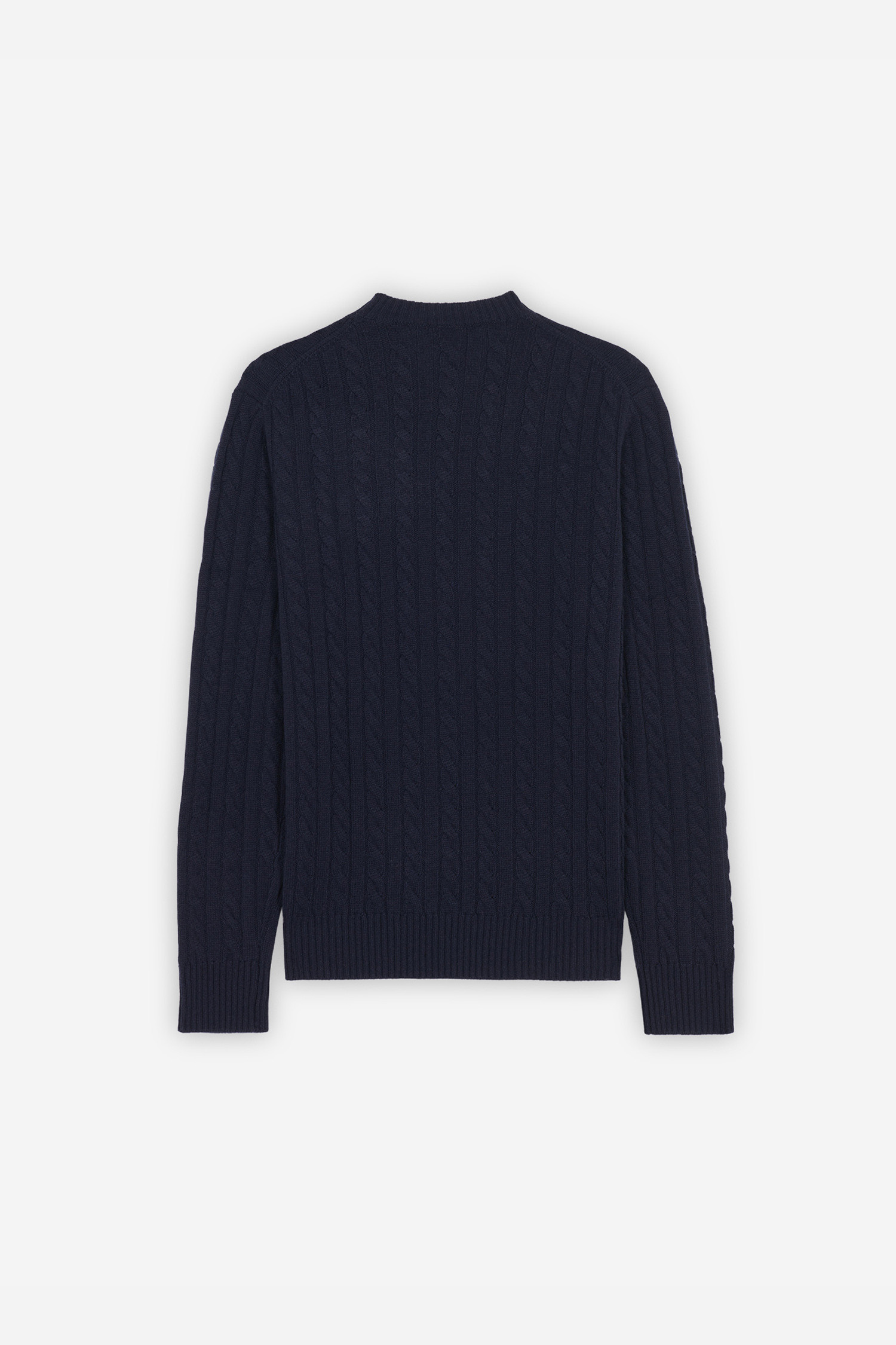 MAISON KITSUNE - 스웨터 - [MAISON KITSUNE] NAVY FOX PATCH CLASSIC R-NECK - NAVY 