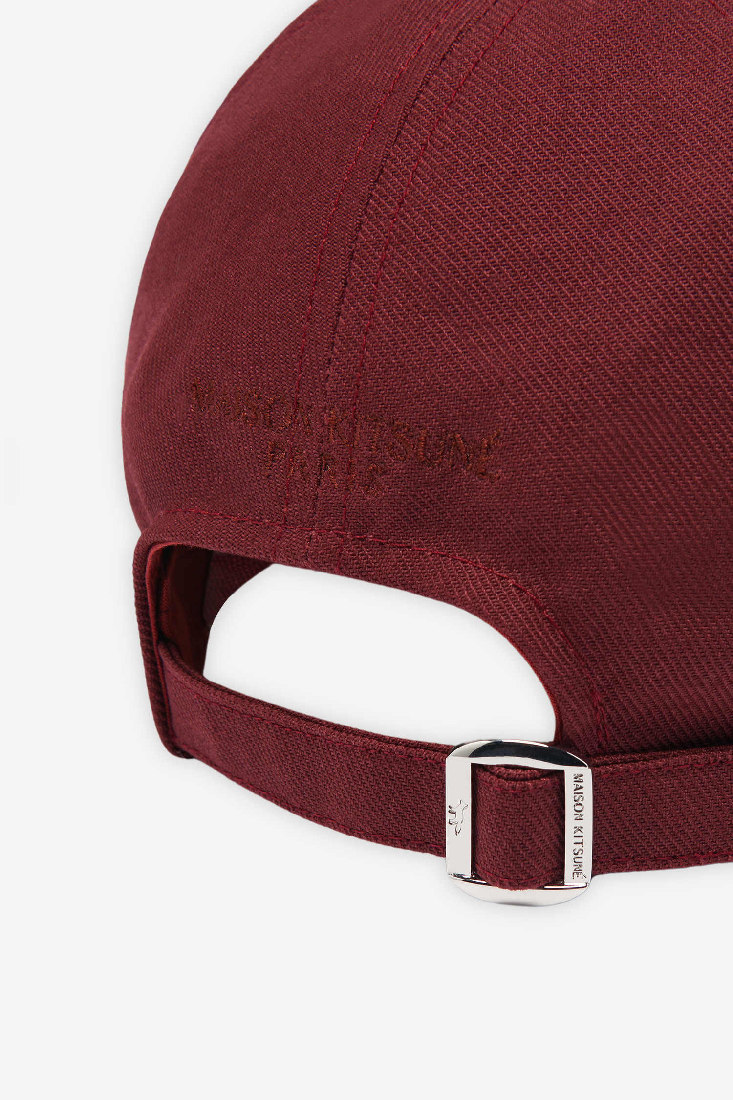 MAISON KITSUNE - 모자 - [MAISON KITSUNE] LARGE FOX HEAD EMBROIDERY 6P CAP - WINE LEES