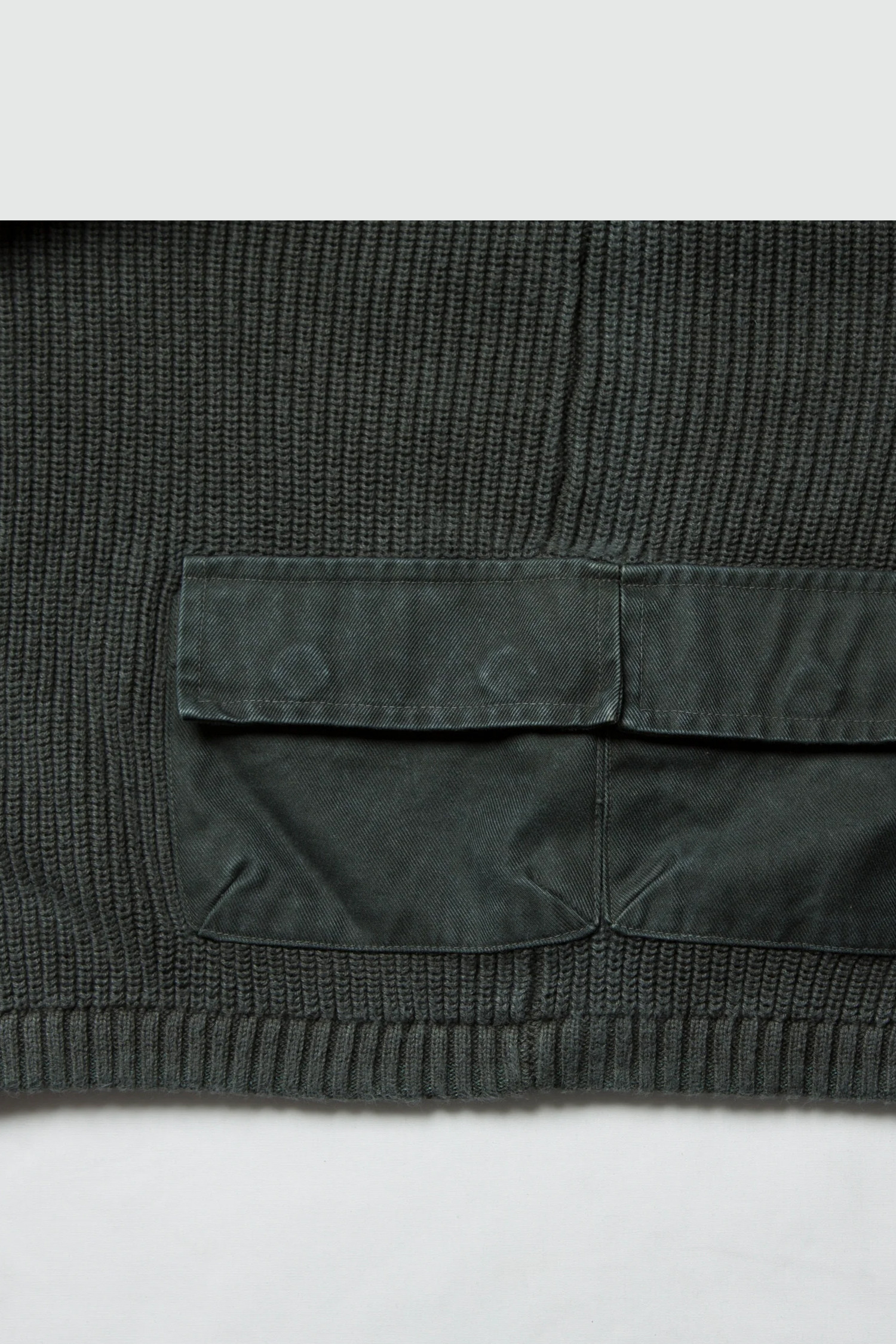 LIBERAIDERS - 스웨터 - [LIBERAIDERS] GARMENT DYED COTTON KNIT CREWNECK - OLIVE