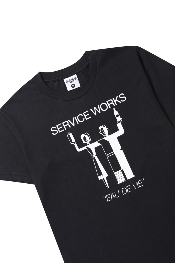 Service Works - 긴팔티셔츠 - [Service Works] Eau De Vie Tee - Black SW-SS23-1035