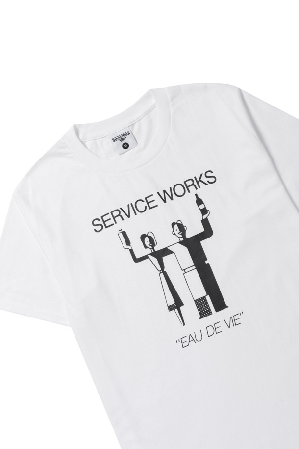 Service Works - 긴팔티셔츠 - [Service Works] Eau De Vie Tee - White SW-SS23-1033