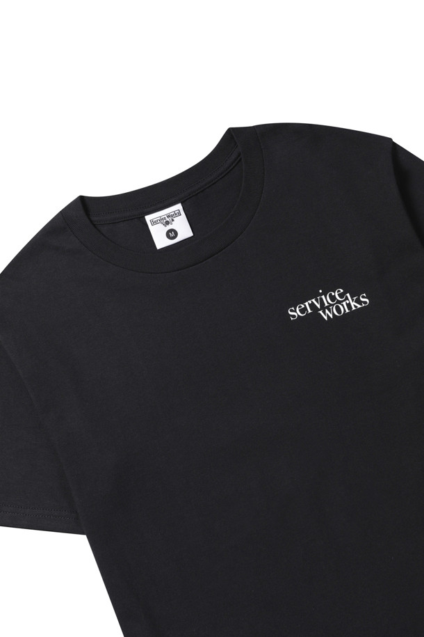 Service Works - 반팔티셔츠 - [Service Works] Dining Set Tee - Black SW-SS23-1038