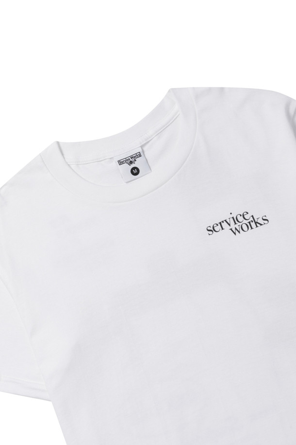 Service Works - 반팔티셔츠 - [Service Works] Dining Set Tee - White SW-SS23-1036