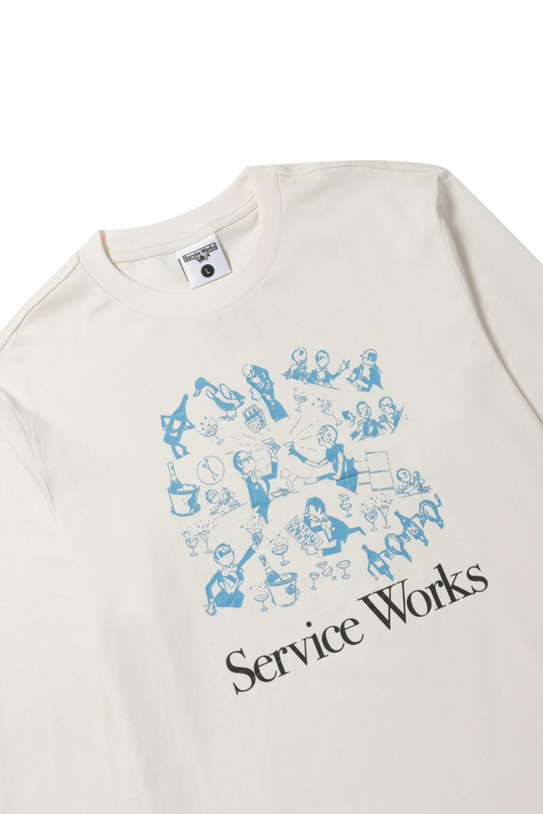 Service Works - 긴팔티셔츠 - [Service Works] Soirée LS Tee - Off-White SW-SS23-1039