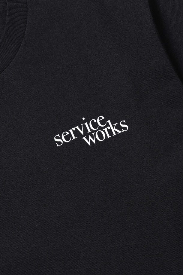 Service Works - 반팔티셔츠 - [Service Works] Dining Set Tee - Black SW-SS23-1038