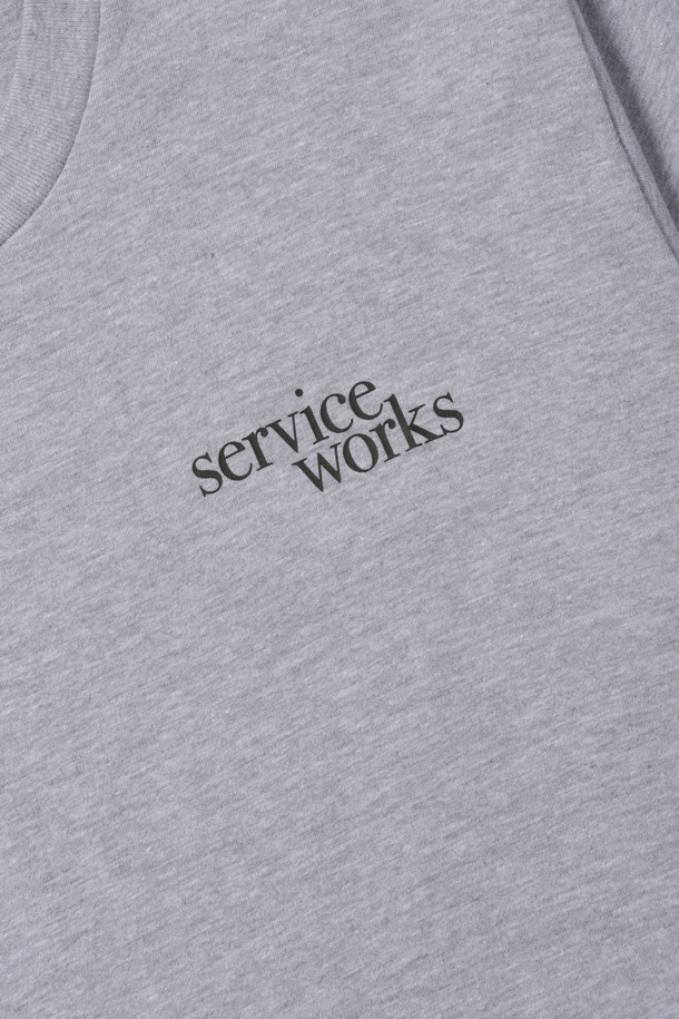 Service Works - 반팔티셔츠 - [Service Works] Dining Set Tee - Heather SW-SS23-1037