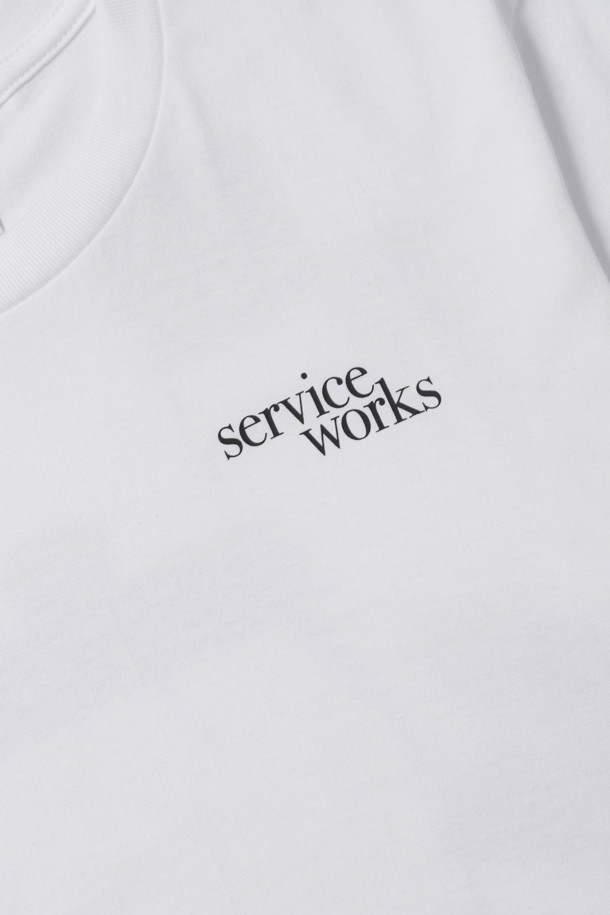 Service Works - 반팔티셔츠 - [Service Works] Dining Set Tee - White SW-SS23-1036