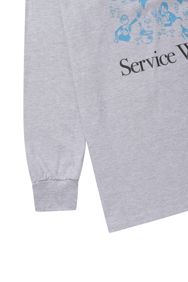 Service Works - 긴팔티셔츠 - [Service Works] Soirée LS Tee - Grey SW-SS23-1040