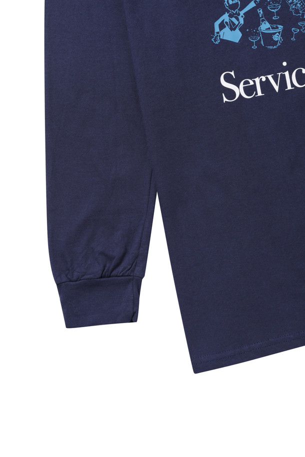 Service Works - 긴팔티셔츠 - [Service Works] Soirée LS Tee - Navy SW-SS23-1041