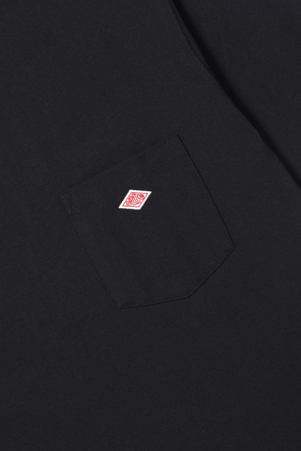 DANTON - 반팔티셔츠 - [DANTON] SHORT SLEEVE POCKET T-SHIRT DT-C0198 TBC BLACK