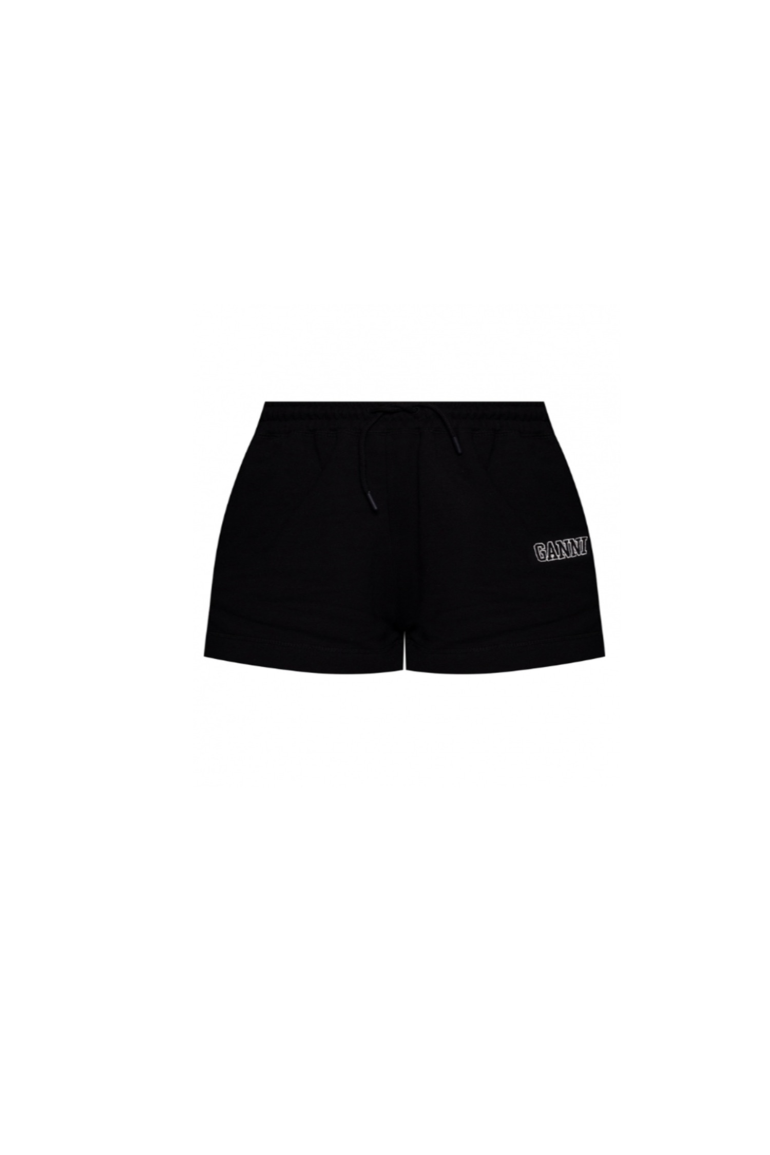 [GANNI] Drawstring Shorts T2924 Black 099