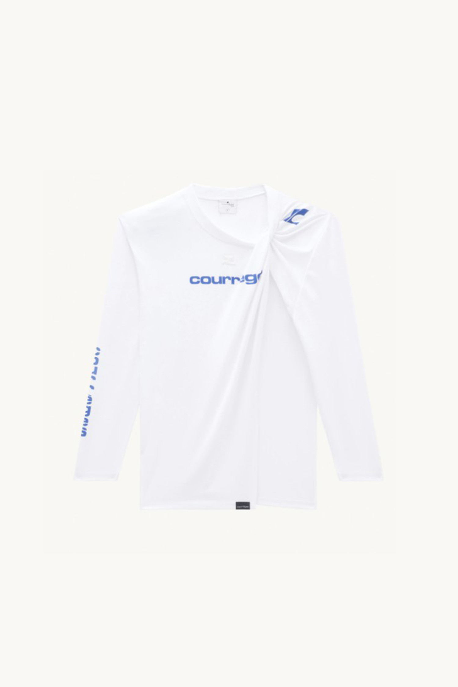 [COURREGES] SINGLE JERSEY TWIST SHELL BODY HERITAGE WHITE