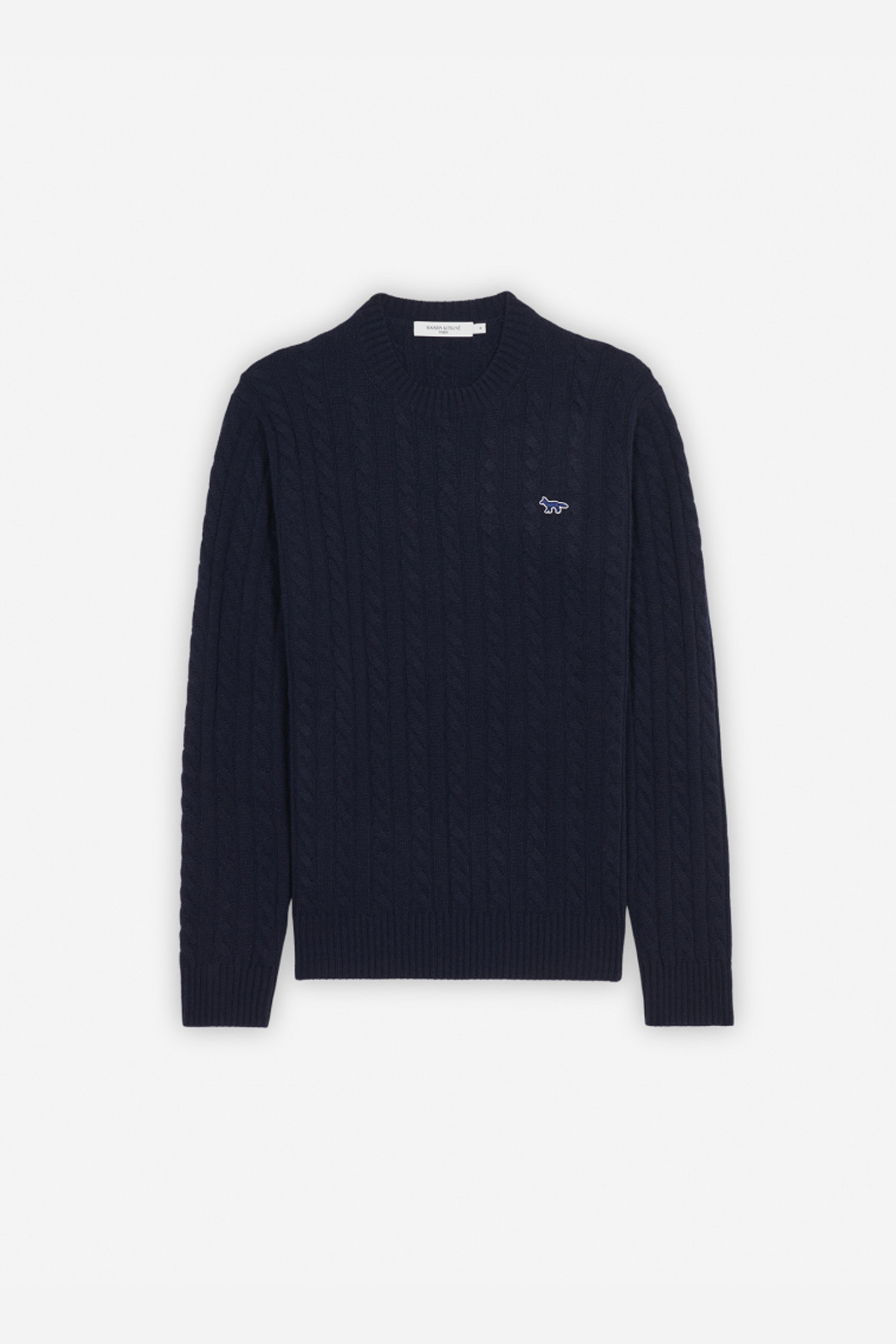 [MAISON KITSUNE] NAVY FOX PATCH CLASSIC R-NECK - NAVY 