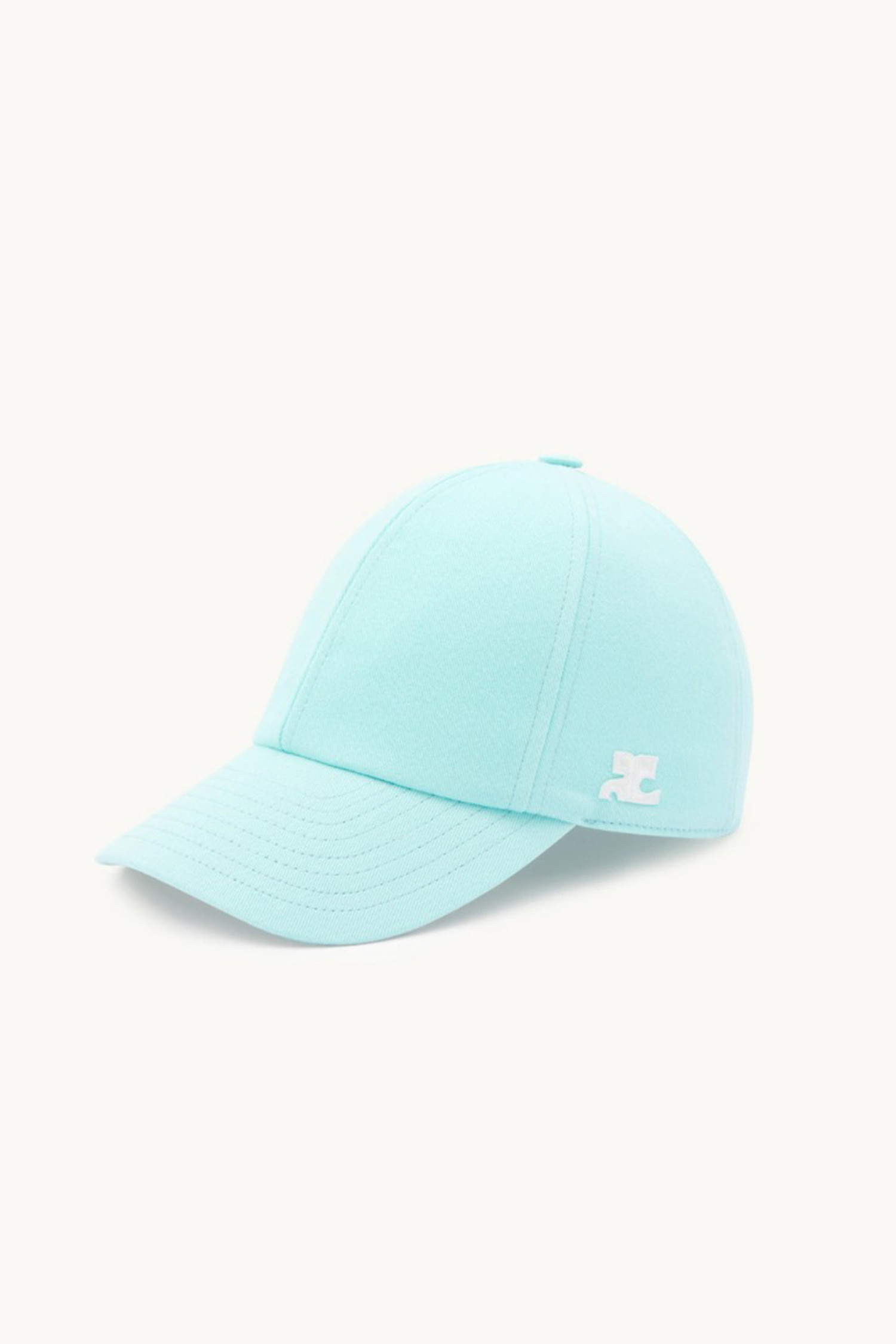 [COURREGES] COTTON SIGNATURE CAP - TURQUESE