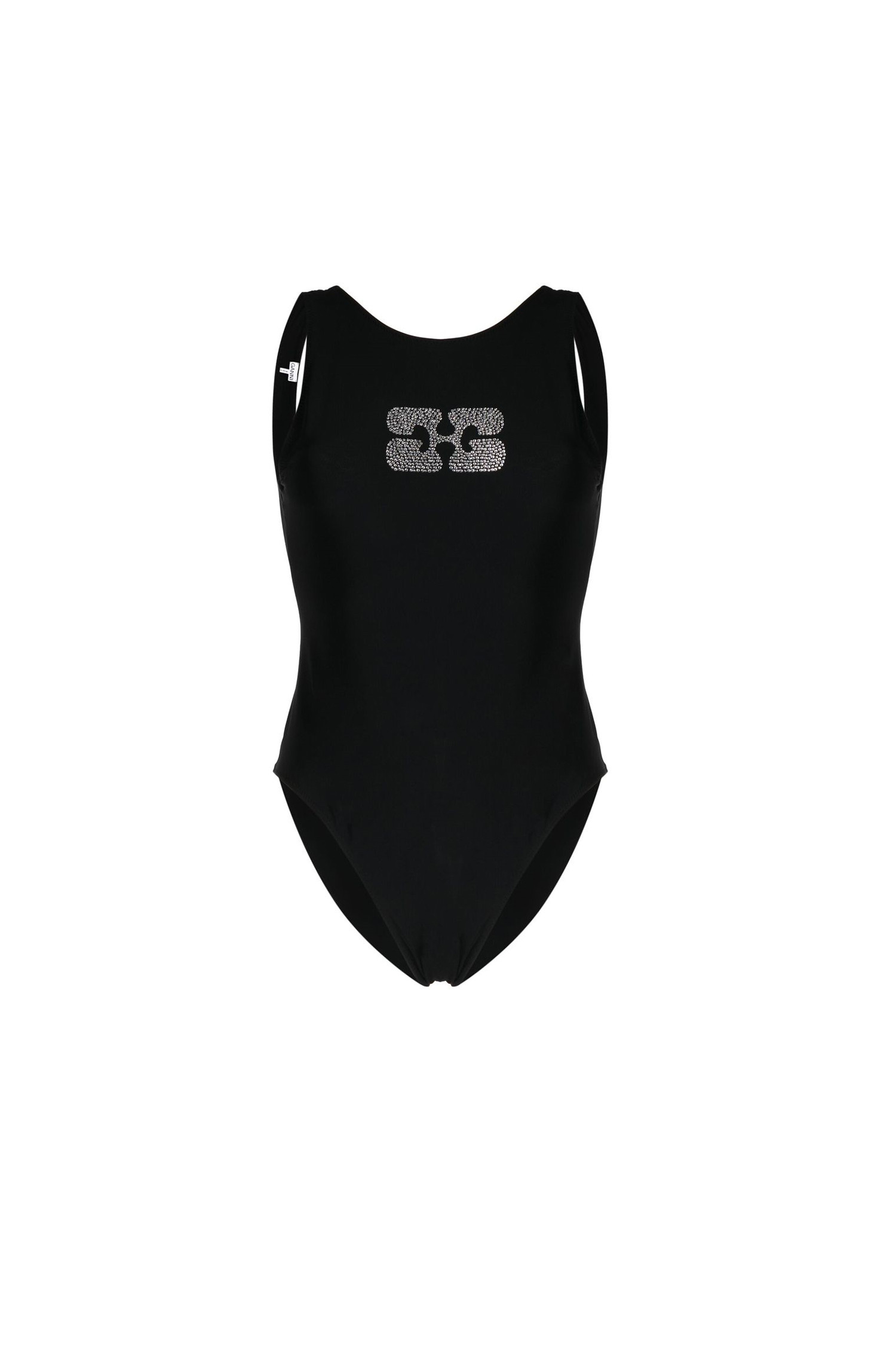 [GANNI] RECYCLED MATTE SPORTY SWIMSUIT A4697 099 - BLACK