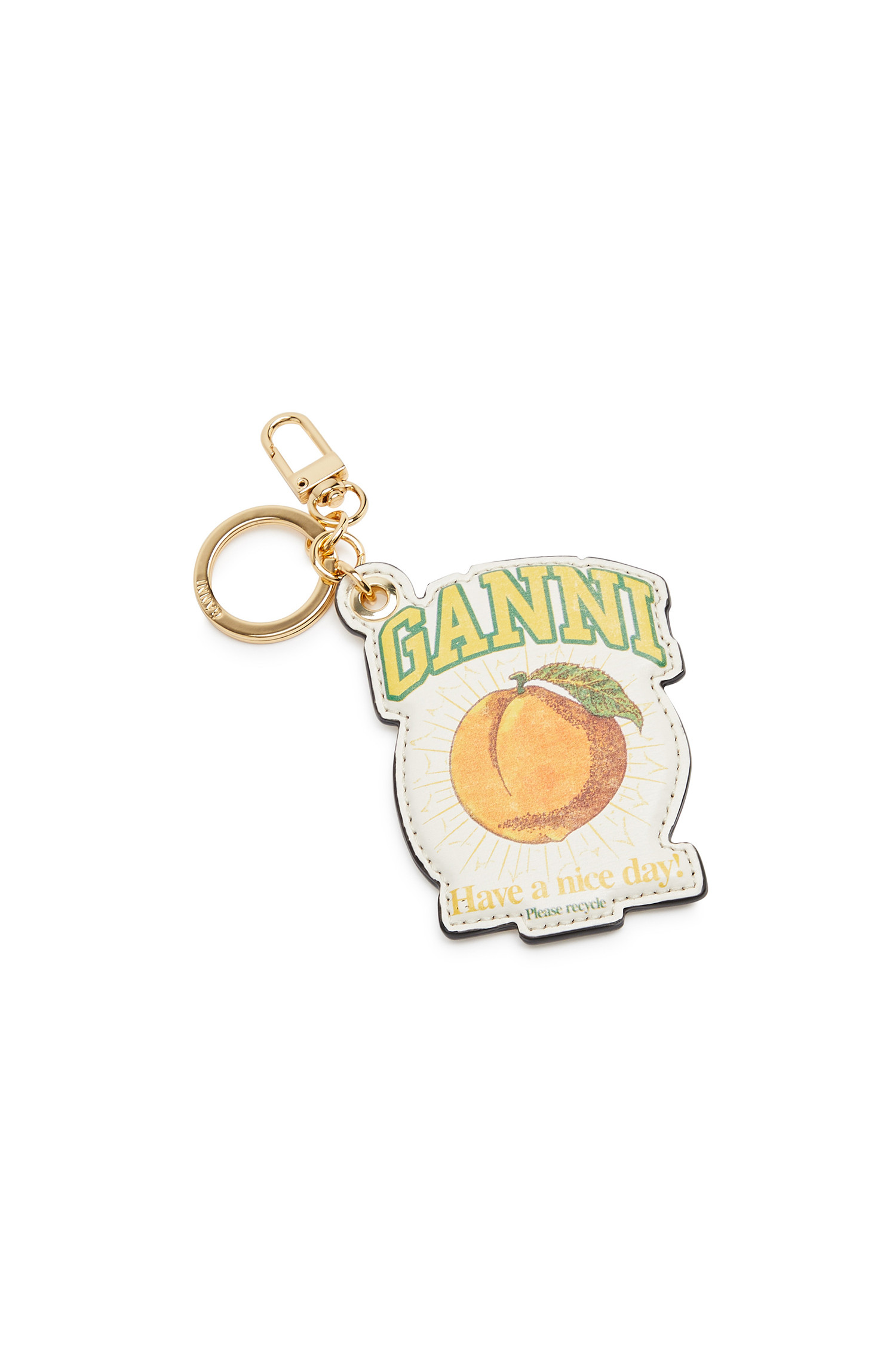 [GANNI] PEACH KEYCHAIN - A5000 135 EGRET