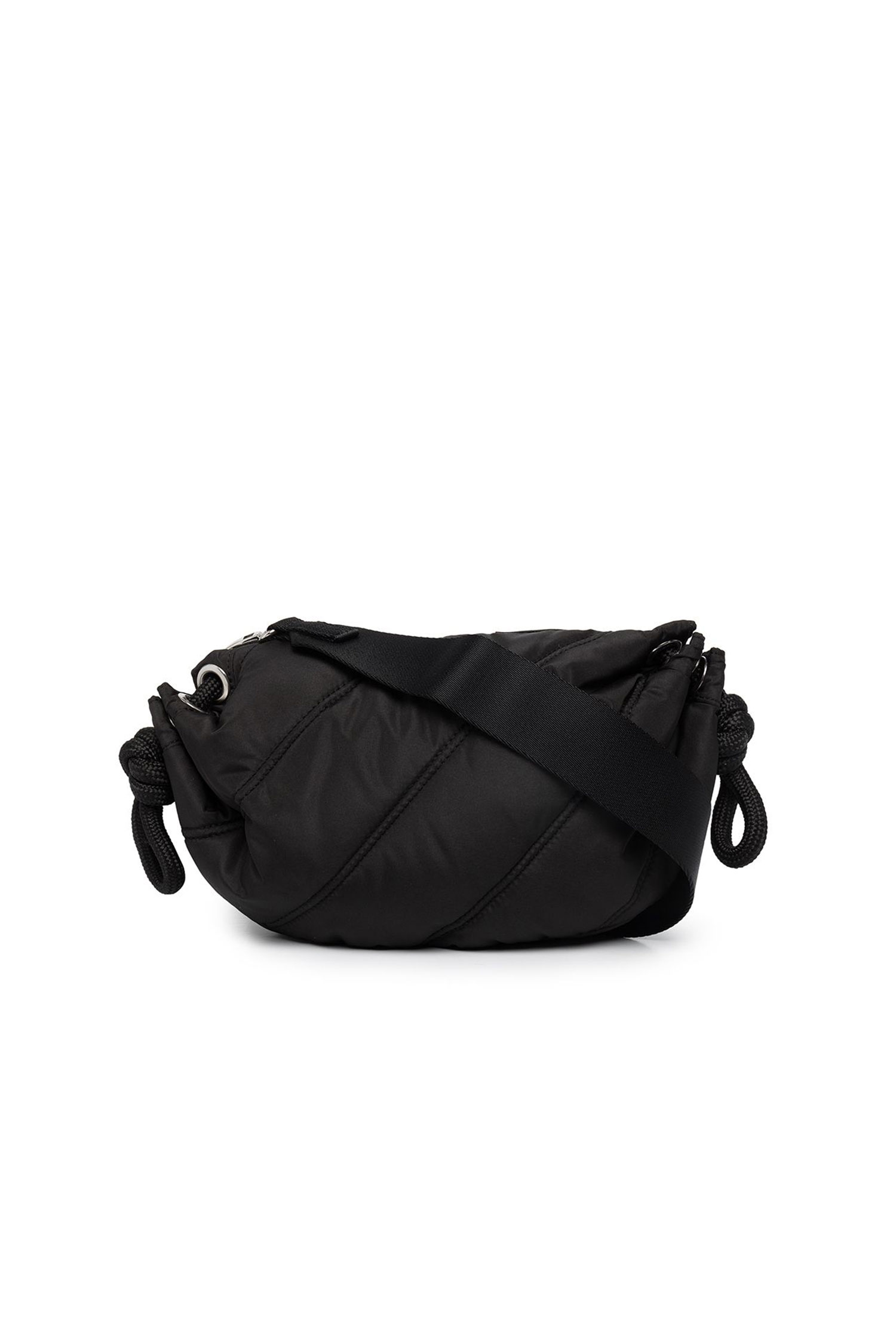 [GANNI] Quilted Recycled Tech Small Duffle Bag A4488 99 Black_GANNI